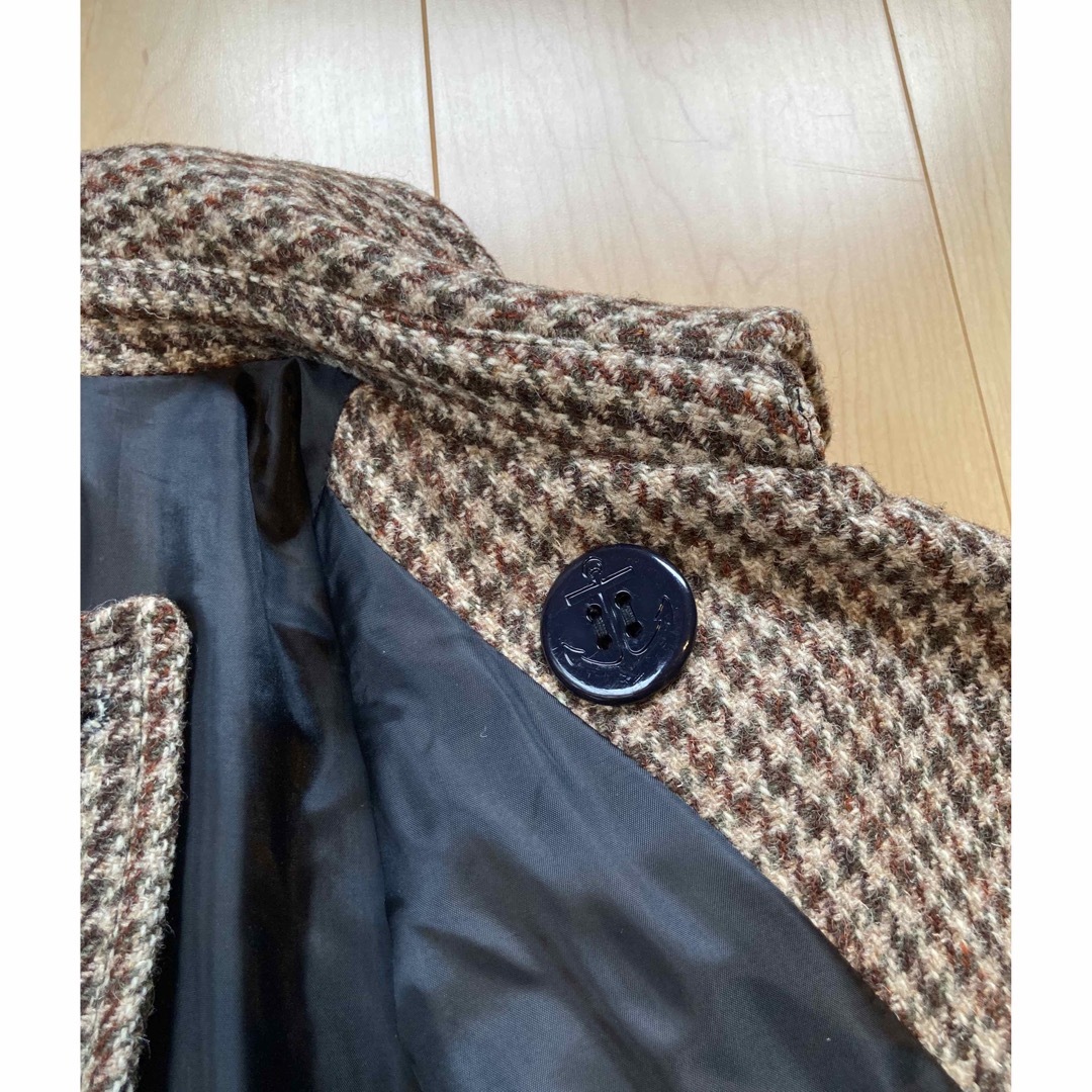 【Evoseeking様専用】ハリスツイードパッチワークピーコート メンズのジャケット/アウター(ピーコート)の商品写真