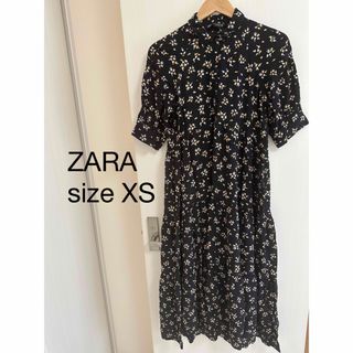 ザラ(ZARA)のZARA XS花柄 ロングワンピース(ロングワンピース/マキシワンピース)