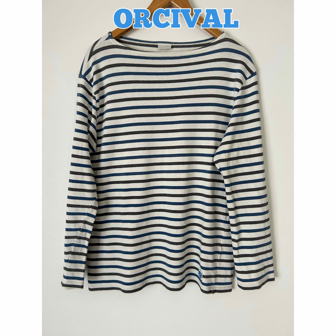 ORCIVAL バスクシャツ　カットソー　ボーダー　ロンT ボートネック