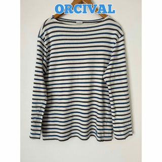 オーシバル(ORCIVAL)のORCIVAL バスクシャツ　カットソー　ボーダー　ロンT ボートネック(Tシャツ/カットソー(七分/長袖))
