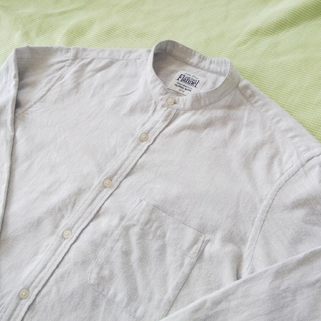 ポールハーデン シャツ カジュアル バンドカラー 長袖 ホワイト 白 XL