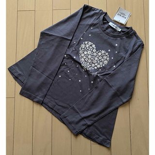 スラップスリップ(SLAP SLIP)のべべ系 SLAP SLIP 花ハートプリント長袖Ｔシャツ 130(Tシャツ/カットソー)