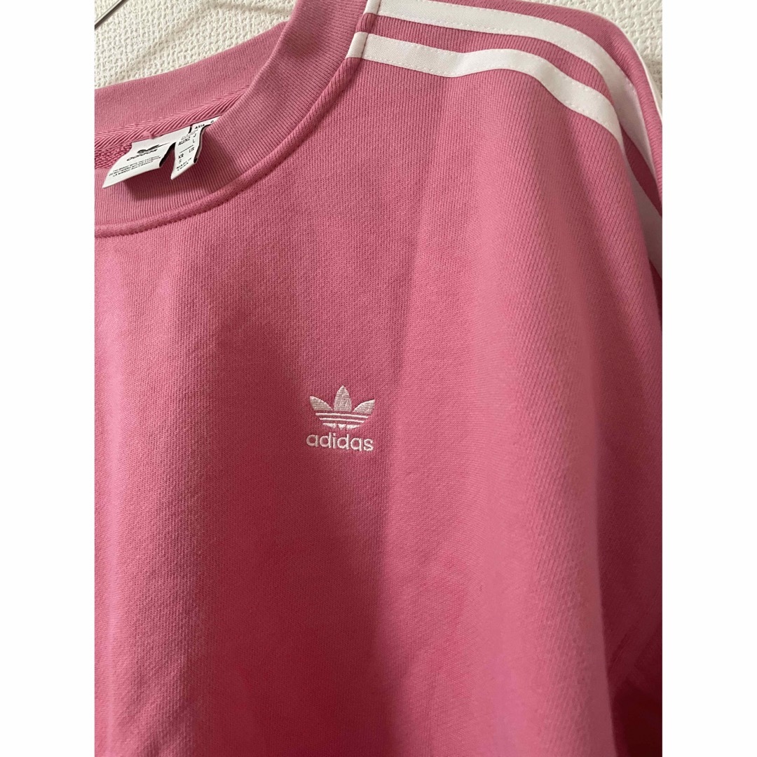 adidas(アディダス)の美品　アディダス　オリジナルス　スウェット　トレーナー　ピンク レディースのトップス(トレーナー/スウェット)の商品写真