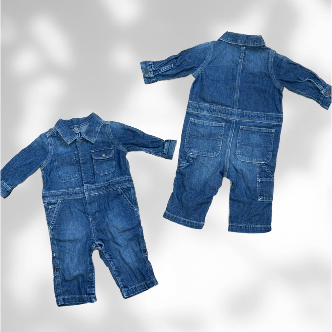 GAP Kids(ギャップキッズ)のgap gapbaby デニム　デニムサロペット　6-12months キッズ/ベビー/マタニティのベビー服(~85cm)(カバーオール)の商品写真