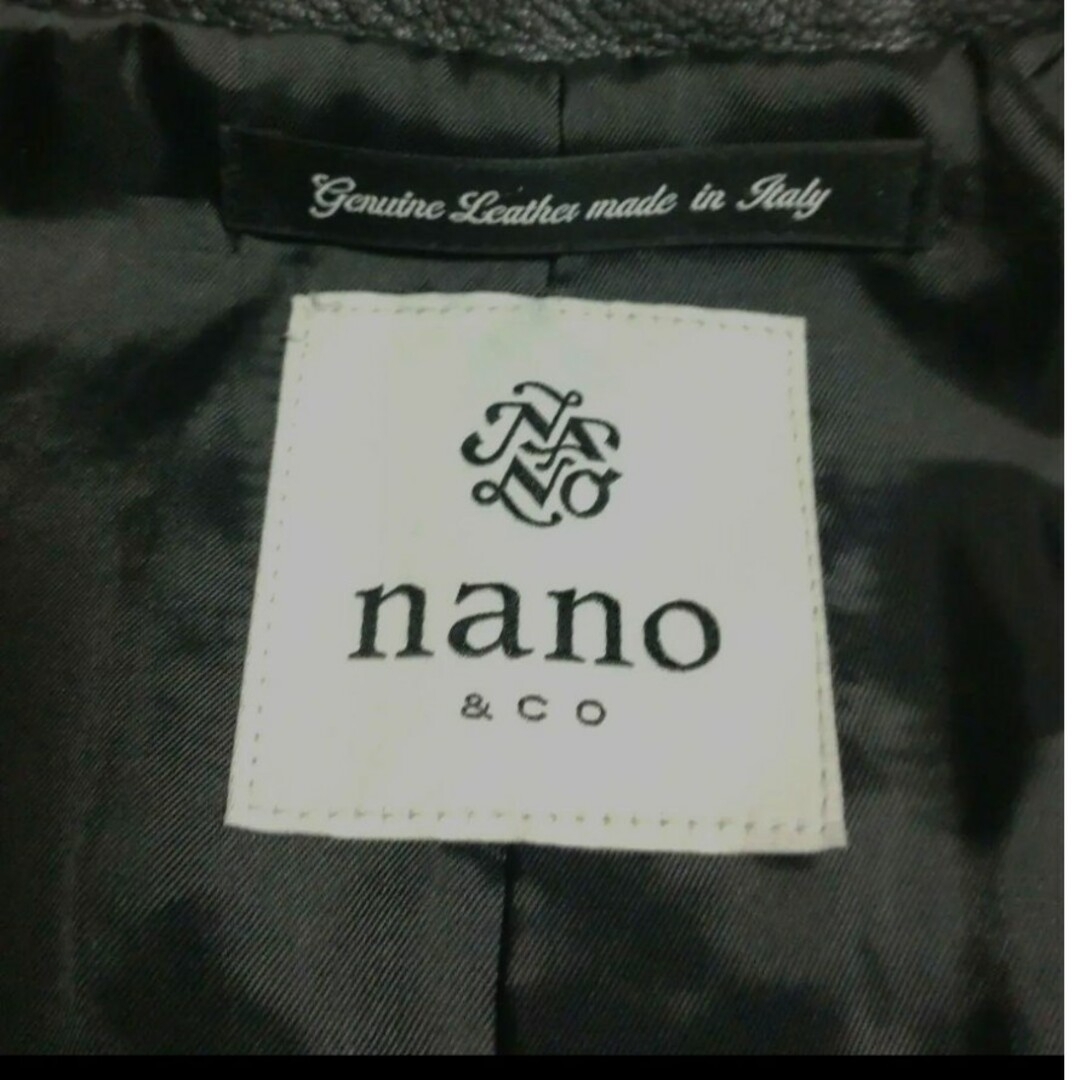 nano&co ラムレザー ジャケット ライダース  サイズ 36 ブラック