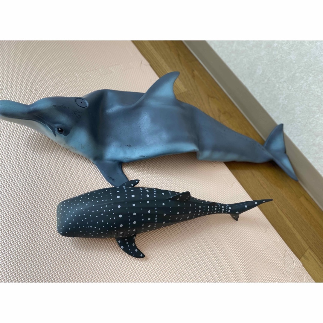 商品名: イルカとサメのラバー人形 カテゴリ: ぬいぐるみ 商品の状態: やや傷 エンタメ/ホビーのおもちゃ/ぬいぐるみ(ぬいぐるみ)の商品写真