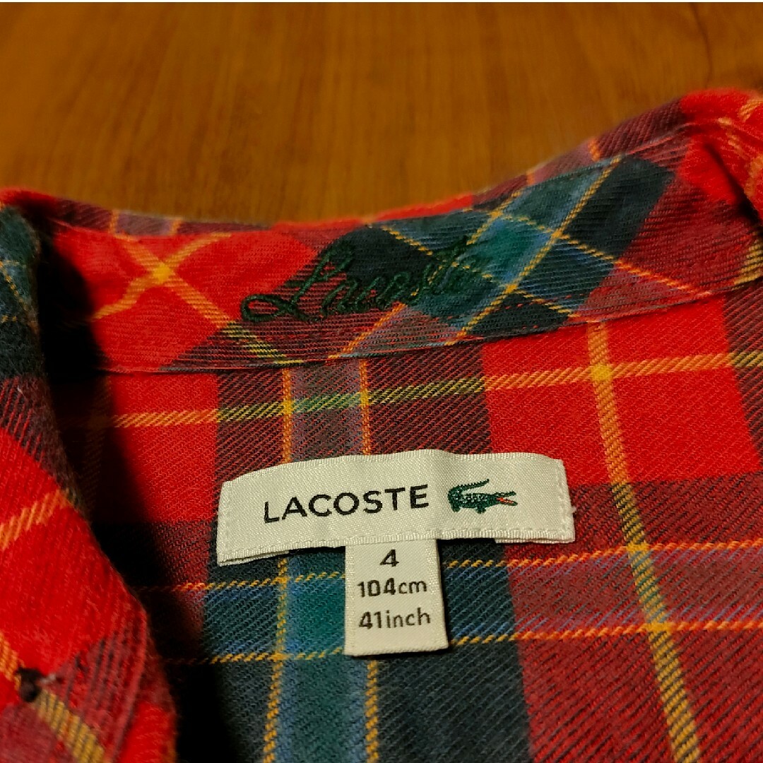 LACOSTE(ラコステ)のLACOSTE　ラコステキッズシャツ　104cm キッズ/ベビー/マタニティのキッズ服男の子用(90cm~)(ブラウス)の商品写真