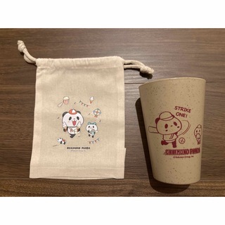 ラクテン(Rakuten)のお買いものパンダ　オーガニックコットン巾着　タンブラー(キャラクターグッズ)