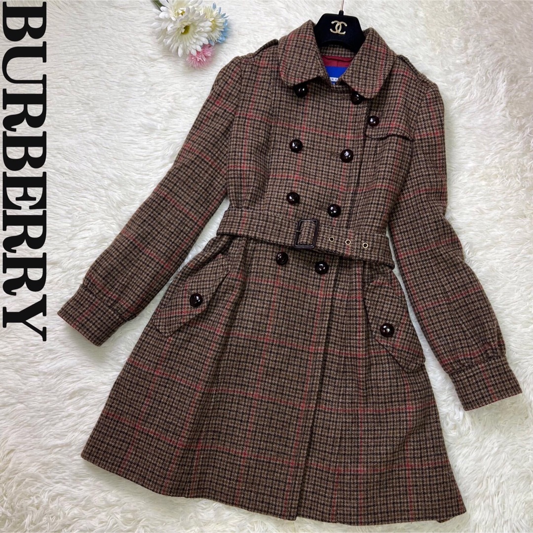 人気♡BURBERRY バーバリー チェック Aライン フレア ロングコート | フリマアプリ ラクマ