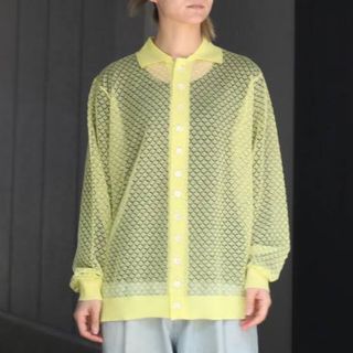 ティー(TTT_MSW)のTTT_MSW See-Through Knit Cardigan カーディガン(カーディガン)