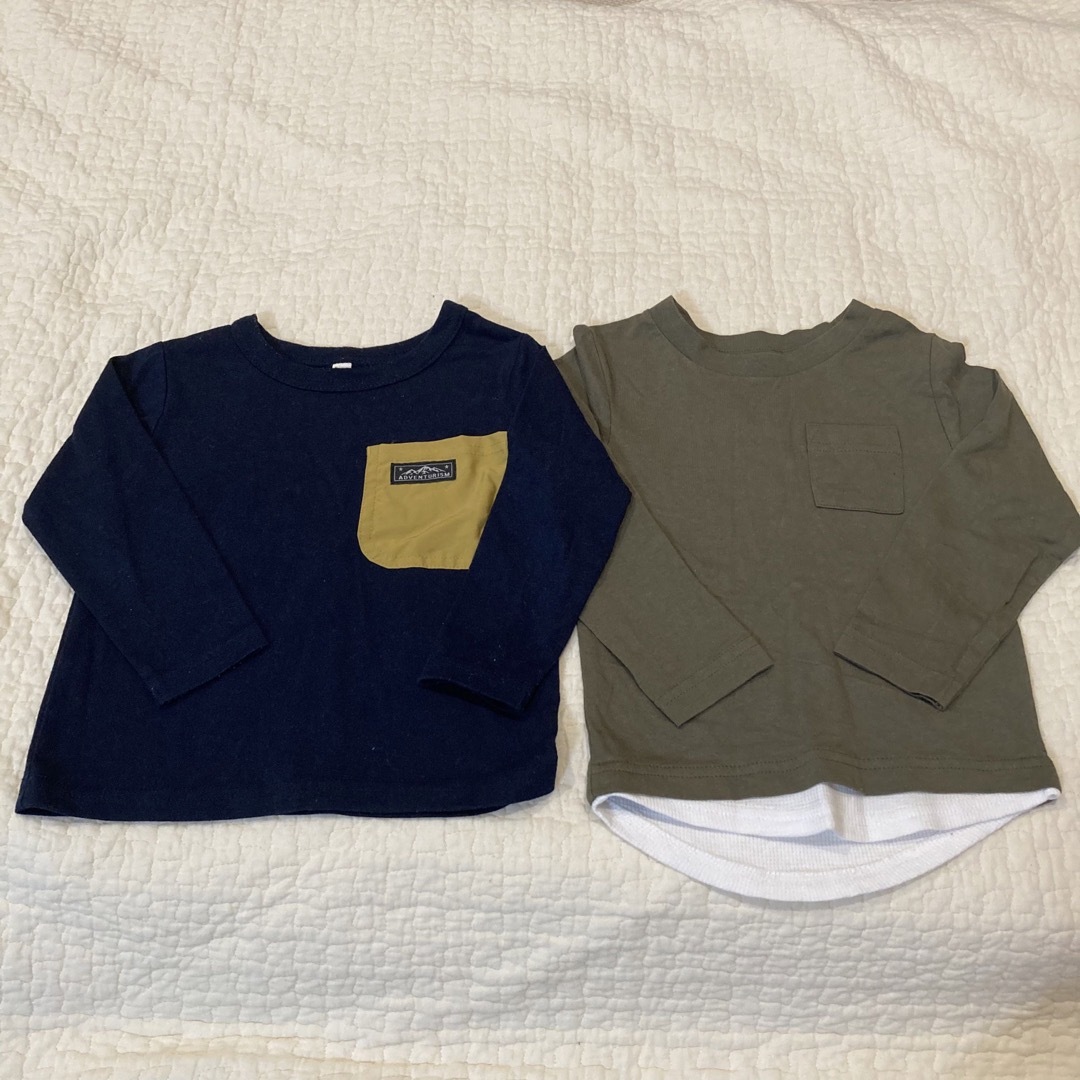 西松屋(ニシマツヤ)のロンT 2枚セット キッズ/ベビー/マタニティのキッズ服男の子用(90cm~)(Tシャツ/カットソー)の商品写真