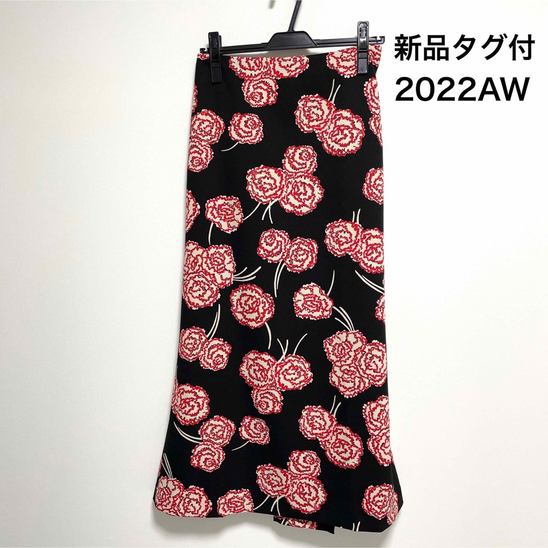 レディース新品タグ付 VERMEIL par iena カーネーションプリントスカート