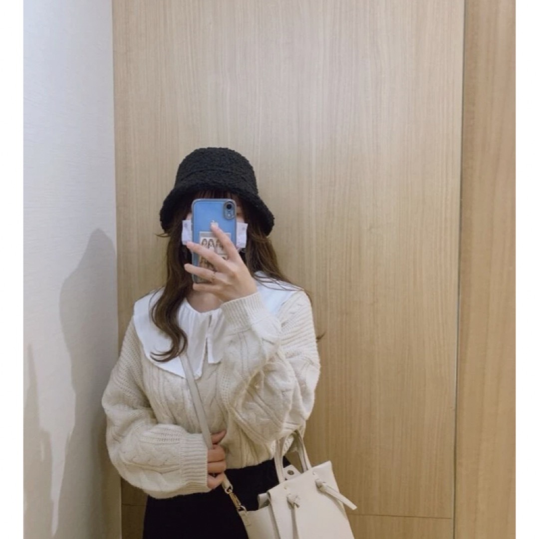 ZARA(ザラ)のモコモコ 帽子 バケハ バケットハット ぼうし 防寒  レディースの帽子(ハット)の商品写真