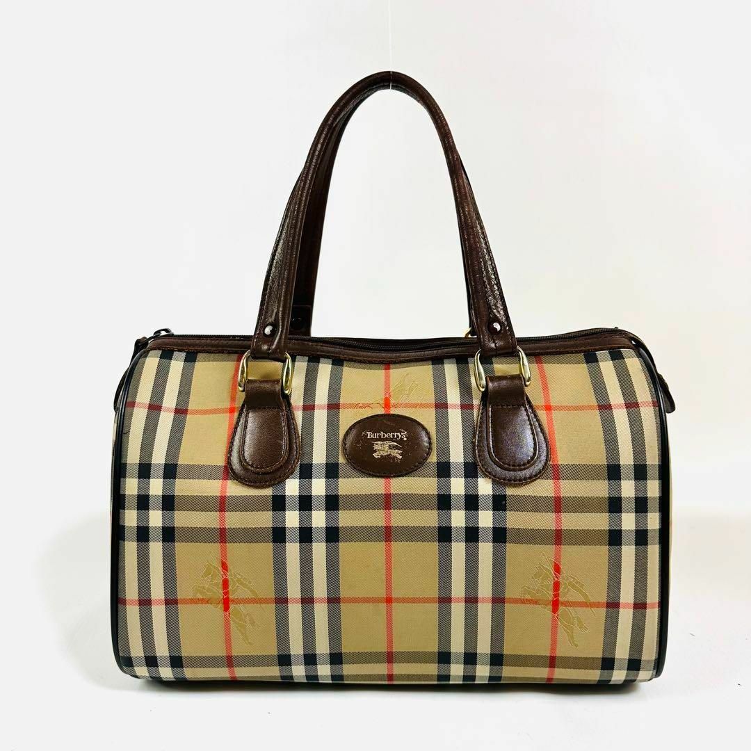 BURBERRY - 【美品】BURBERRYノバチェック キャンバス レザー ミニ