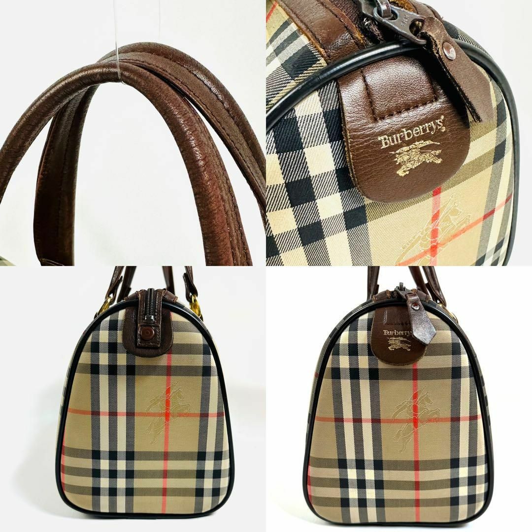 BURBERRY - 【美品】BURBERRYノバチェック キャンバス レザー ミニ