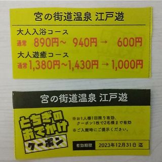 江戸遊　クーポン　2枚(その他)