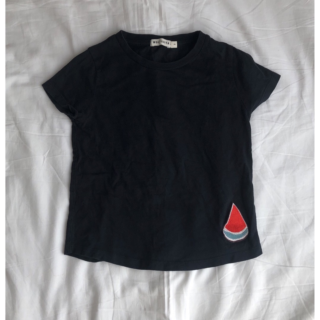 wolf&rita ウルフアンドリタ 100.110 ♡ワッペンのTシャツ