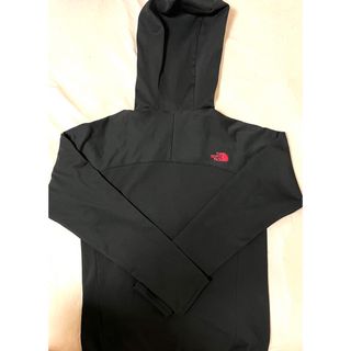 ザノースフェイス(THE NORTH FACE)のノースフェイス　フリースジャケット　パーカー　無地　レディース　黒(ダウンジャケット)