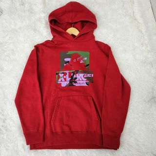 美品　XLARGE グレー　パーカー　サイズM フード付き