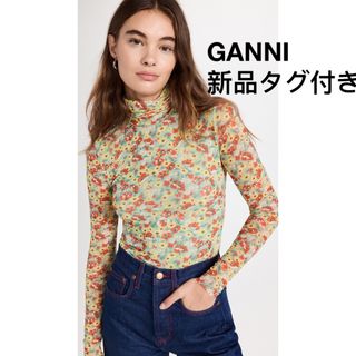 アクネストゥディオズ(Acne Studios)のGANNI Printed Mesh Long Sleeve Rollneck(Tシャツ(長袖/七分))