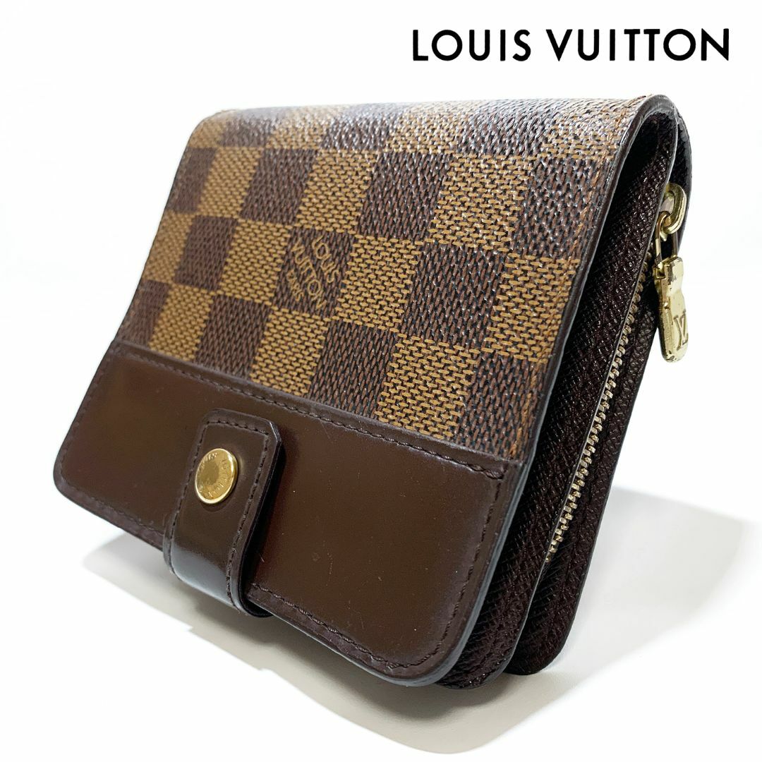 美品】LOUIS VUITTON ルイ・ヴィトン ダミエ コンパクトジップ - www