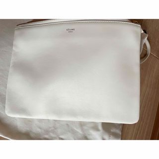 CELINE ショルダーバッグ ラージトリオ 白