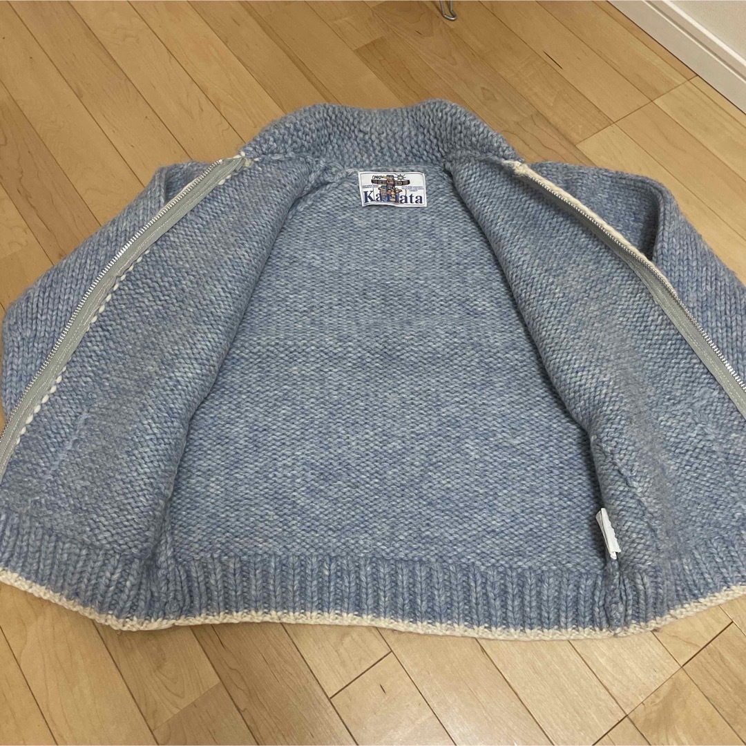 KANATA - カウチン セーター kanata ニット カナダ製 カナタ 水色の KANATA - カウチン セーター kanata ニット カナダ製 カナタ 水色の