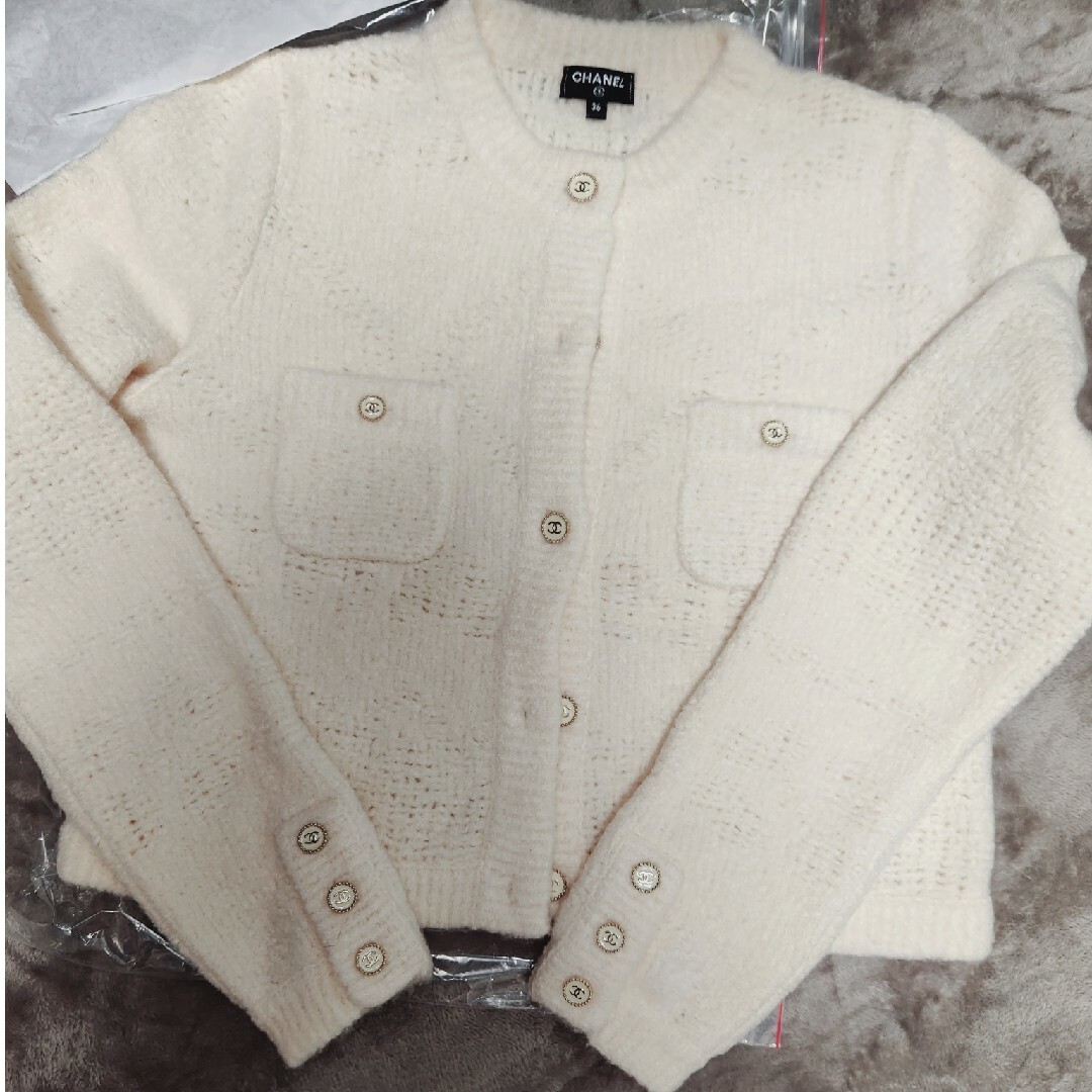 美品♡CHANEL♡モコモコカーディガン 36-