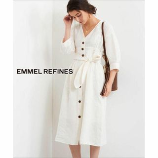 エメルリファインズ(EMMEL REFINES)の【送料無料】EMMEL REFINES SMF H/W LI Wギャザー6分袖(ロングワンピース/マキシワンピース)