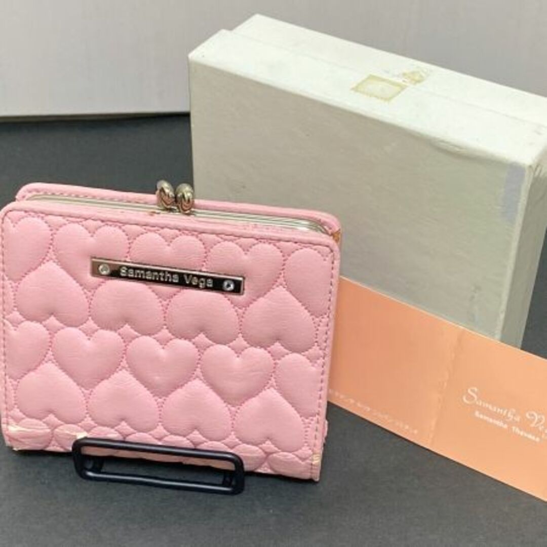サマンサベガ Samantha Vega 財布 がま口 折り財布 ピンク 箱付き | フリマアプリ ラクマ