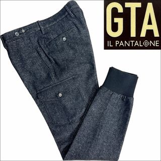 G.T.A - J6196 超美品 GTA ケヴィン裾リブイージーパンツセミツイード