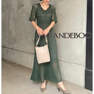 ランデブー(RANDEBOO)の【送料無料】RANDEBOO Crochet knit dress ワンピース(ロングワンピース/マキシワンピース)