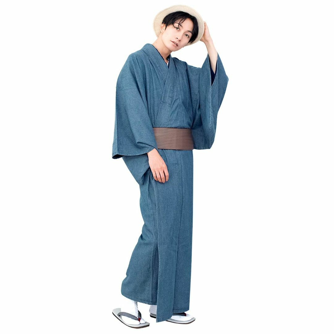 KYOETSU キョウエツ デニム着物 単衣 メンズ 男性 和服 洗える着物 | フリマアプリ ラクマ