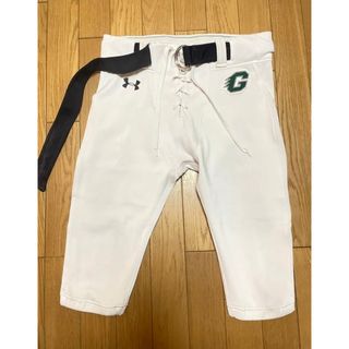 アンダーアーマー(UNDER ARMOUR)のUA 京都大学“GANGSTERS“試合用フットボールパンツホワイトXLサイズ(アメリカンフットボール)