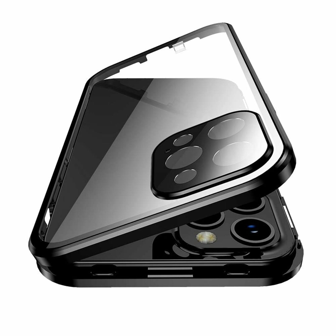 【色:黒_サイズ:14ProMAX】ロック付き iPhone14 Pro ケース