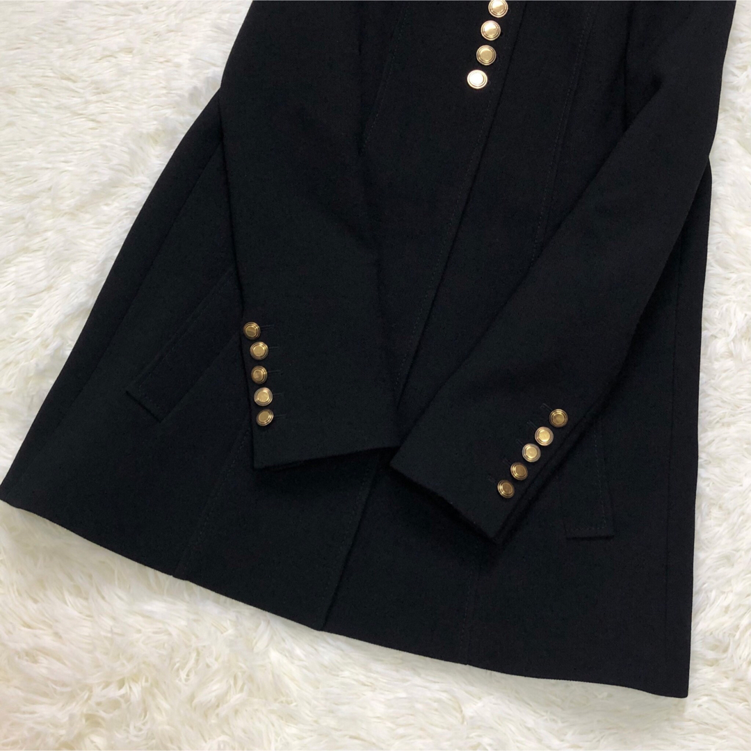 美品♡GUCCI グッチ ゴールド ボタン デザイン ステンカラーコート