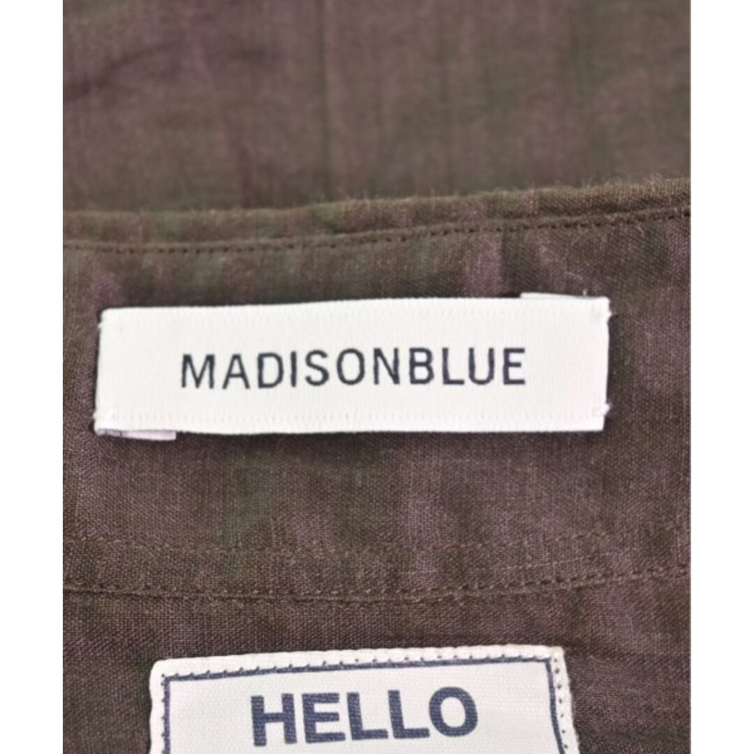 MADISONBLUE(マディソンブルー)のMADISON BLUE マディソンブルー カジュアルシャツ 03(XS位) 茶 【古着】【中古】 レディースのトップス(シャツ/ブラウス(長袖/七分))の商品写真