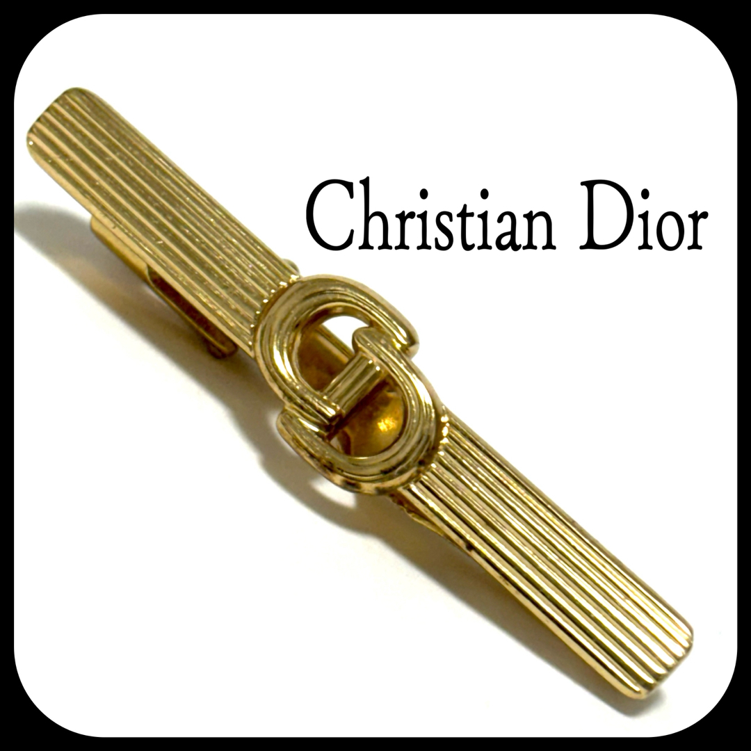 【希少✨】Christian Dior ネクタイピン タイピン ロゴ ゴールド