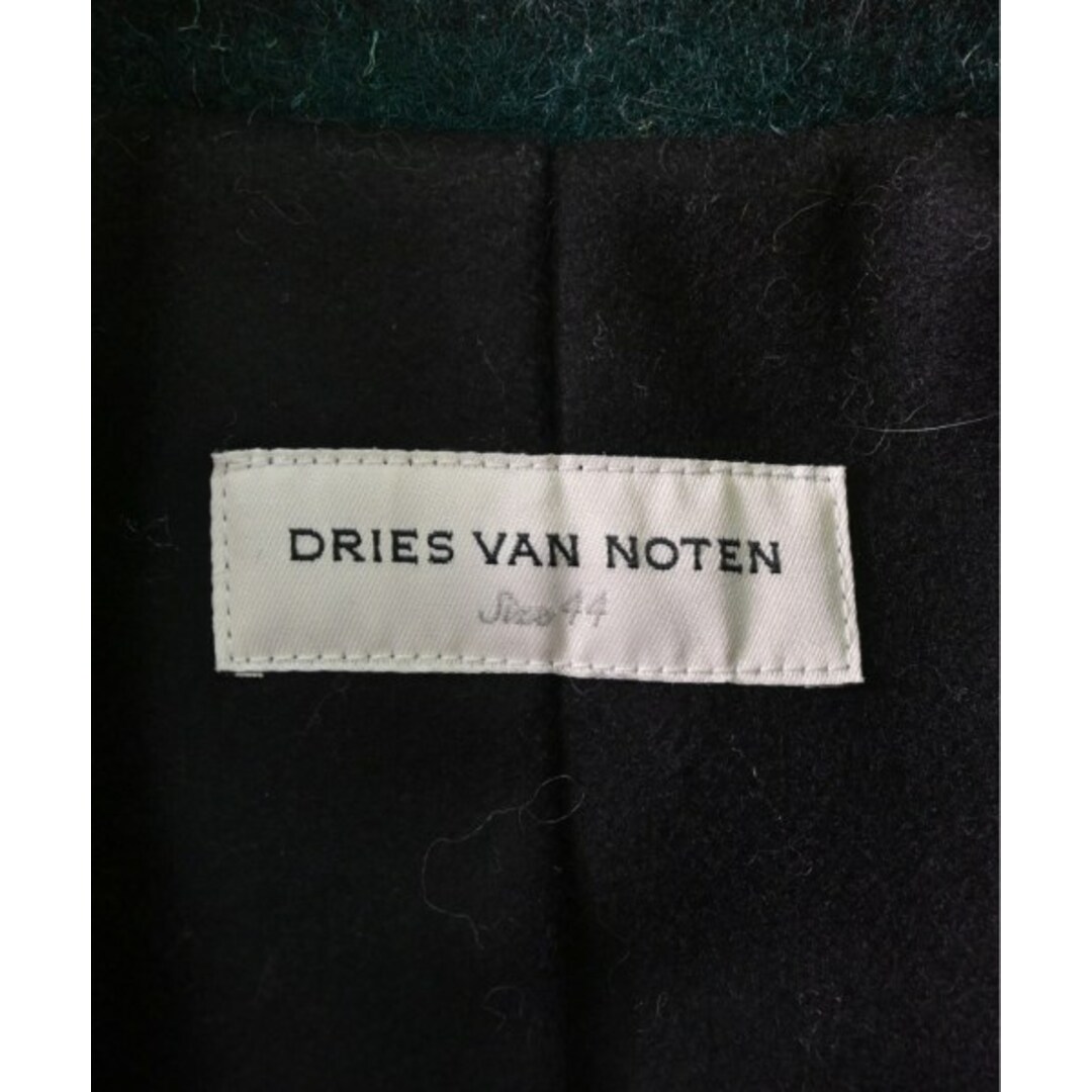 DRIES VAN NOTEN(ドリスヴァンノッテン)のDRIES VAN NOTEN ピーコート 44(S位) 緑x黒(チェック) 【古着】【中古】 メンズのジャケット/アウター(ピーコート)の商品写真