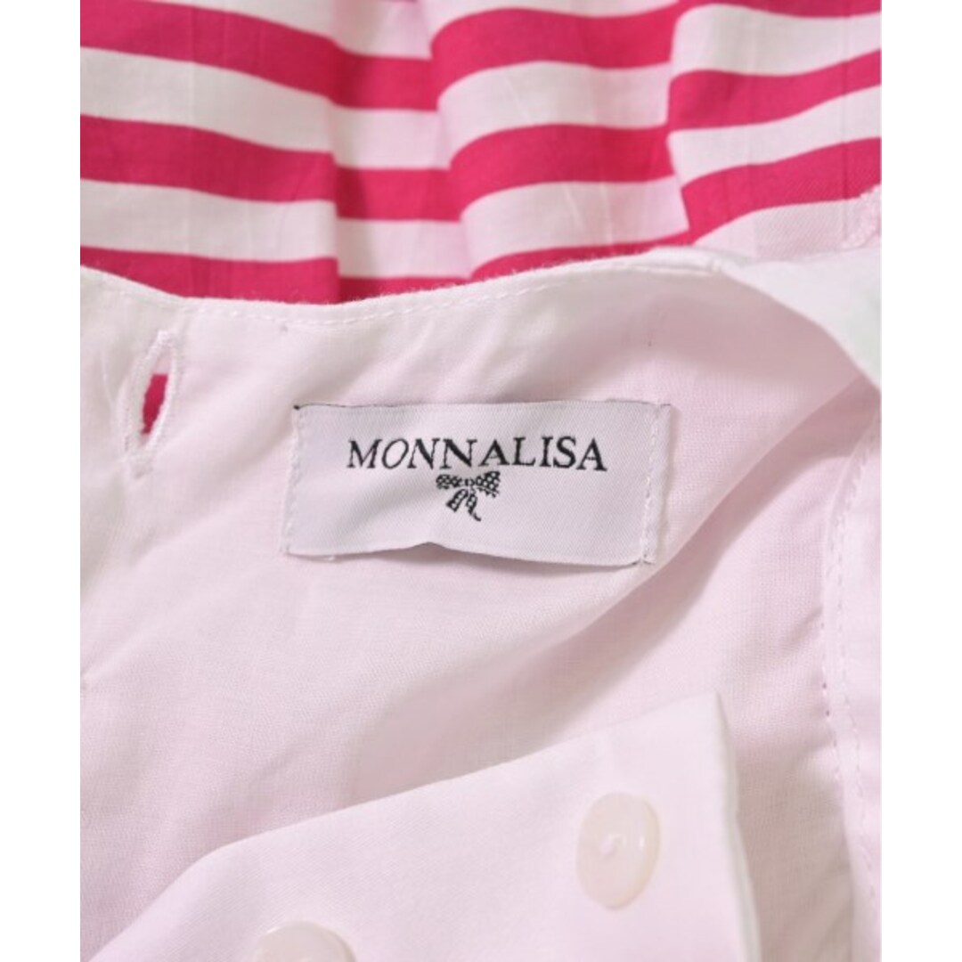 MONNALISA(モナリザ)のMONNALISA ワンピース（その他） 18M ピンクx白(ボーダー) 【古着】【中古】 キッズ/ベビー/マタニティのキッズ服女の子用(90cm~)(ワンピース)の商品写真