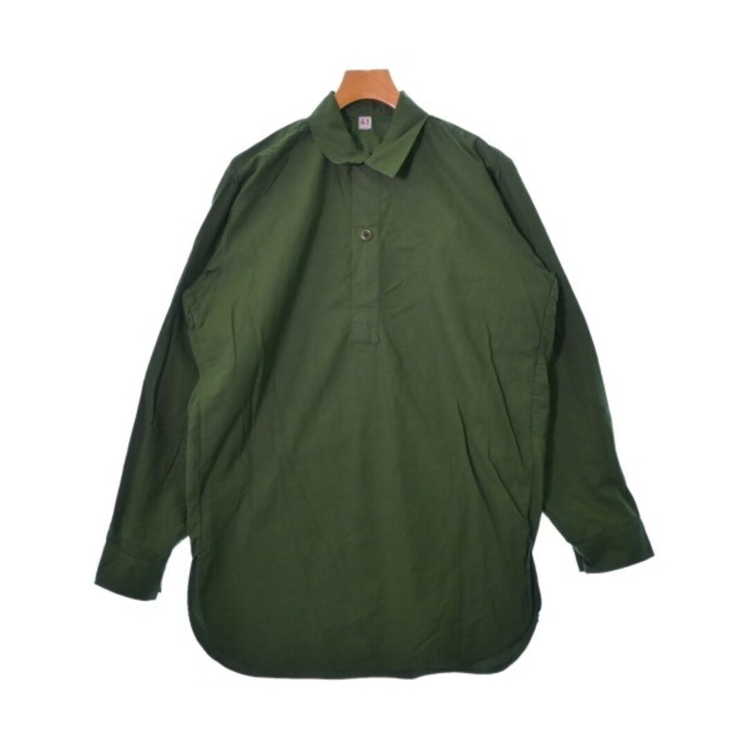 MILITARY ミリタリー カジュアルシャツ 41(XL位) 緑