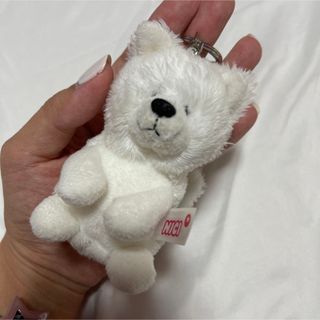 nici  ニキ　白　ホワイト　犬　チャーム　マスコット　可愛い　人気　トレンド(キーホルダー)