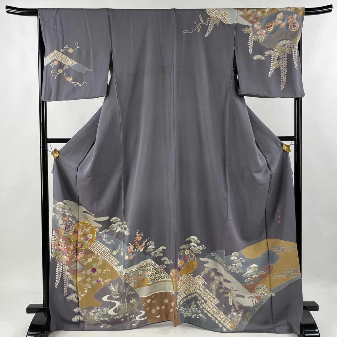 訪問着 身丈168cm 裄丈67cm 正絹 美品 逸品 【中古】 | フリマアプリ ラクマ 振袖 美品 逸品 身丈168cm 裄丈67cm 正絹