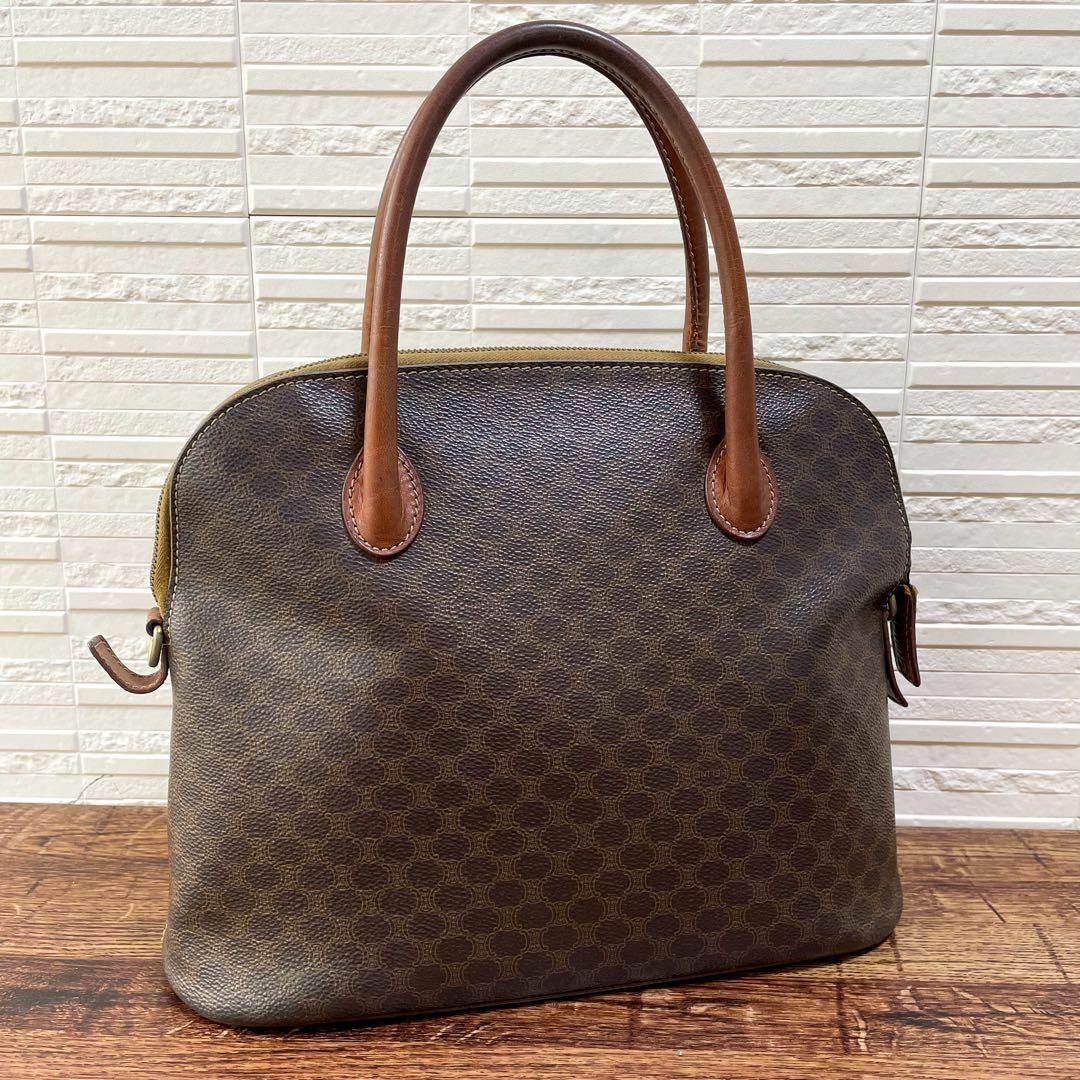 celine - セリーヌ マカダム レザー ハンド トート バッグ ゴールド