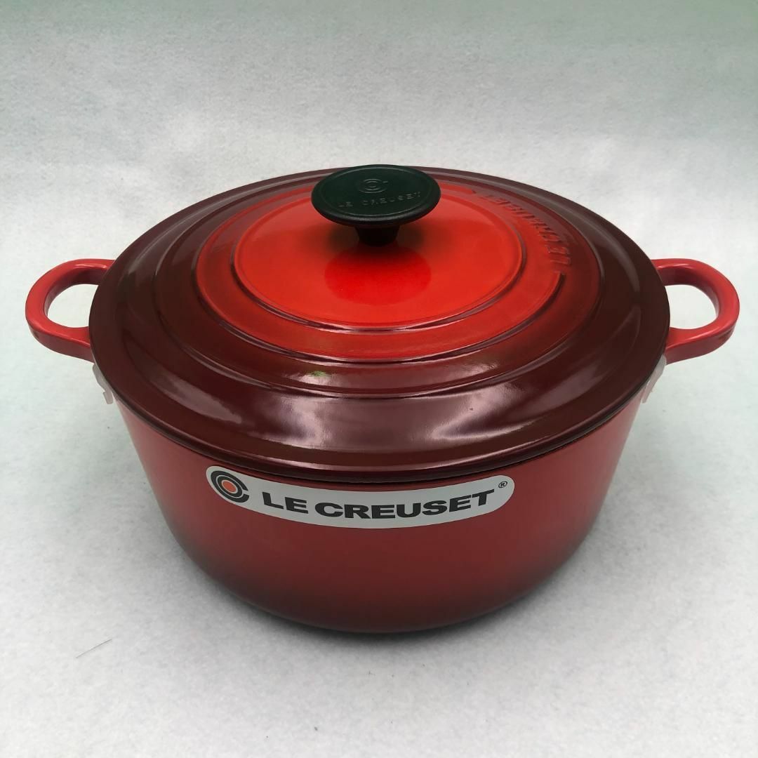 ル・クルーゼ ココット・ロンド 24cm チェリーレッド 新品 ル・クルーゼ ココット・ロンド 24cm チェリーレッド 新品