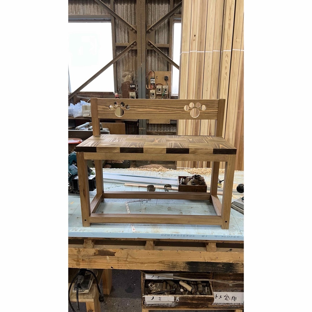 ハンドメイド 木製キッズベンチ | フリマアプリ ラクマ