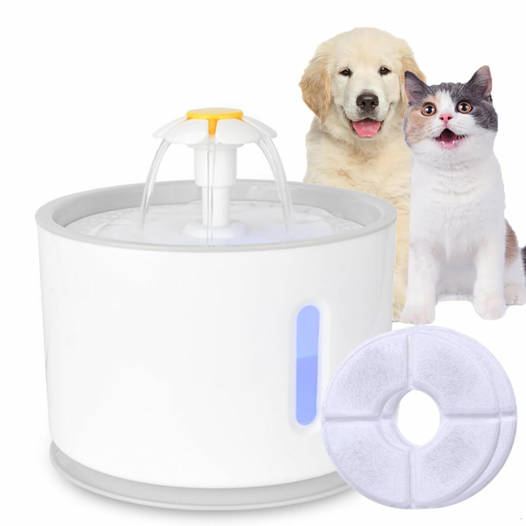 ペット給水器 猫 水飲み器 自動給水器 Iseebiz 2.4L大容量 水量目視