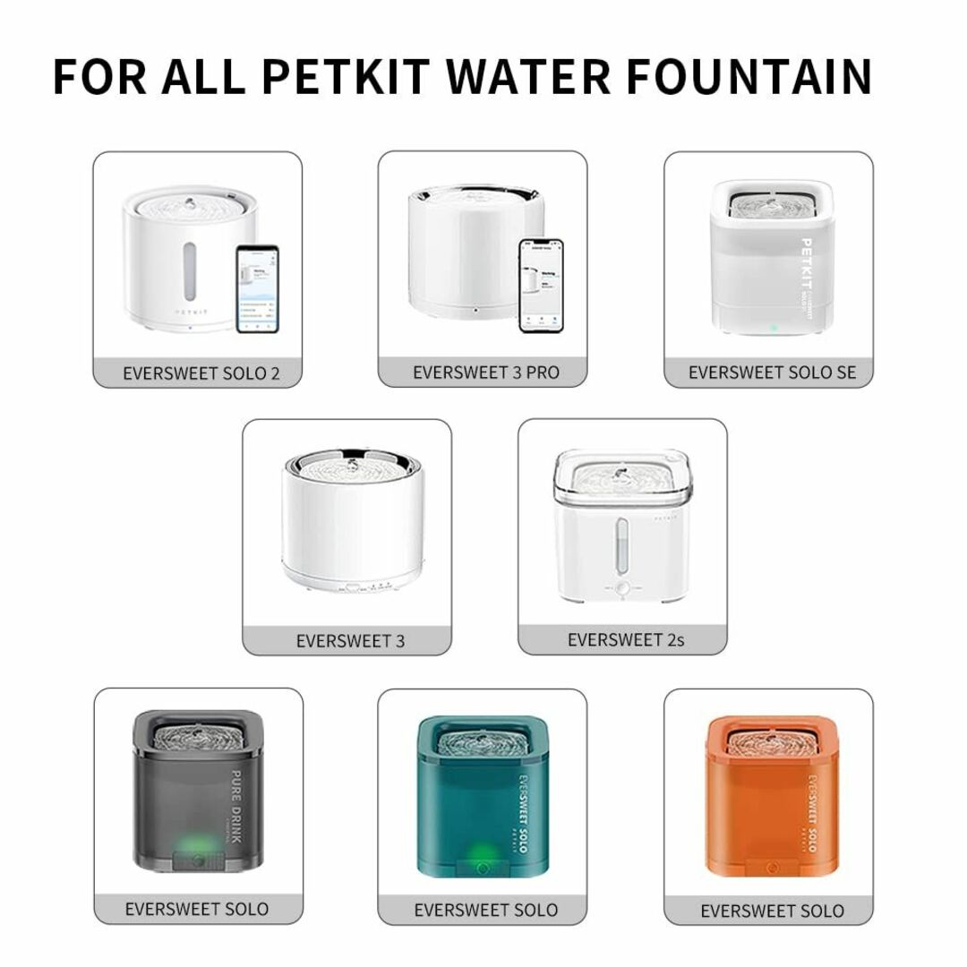 PETKITペットキット 給水器交換用フィルター3.0 5コセット ナイロン 4