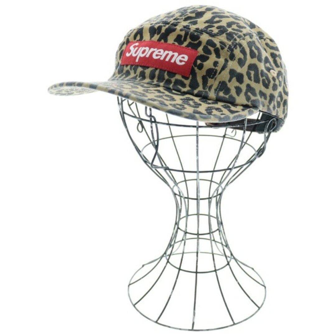 Supreme シュプリーム キャップ - 茶系x黒(豹柄)