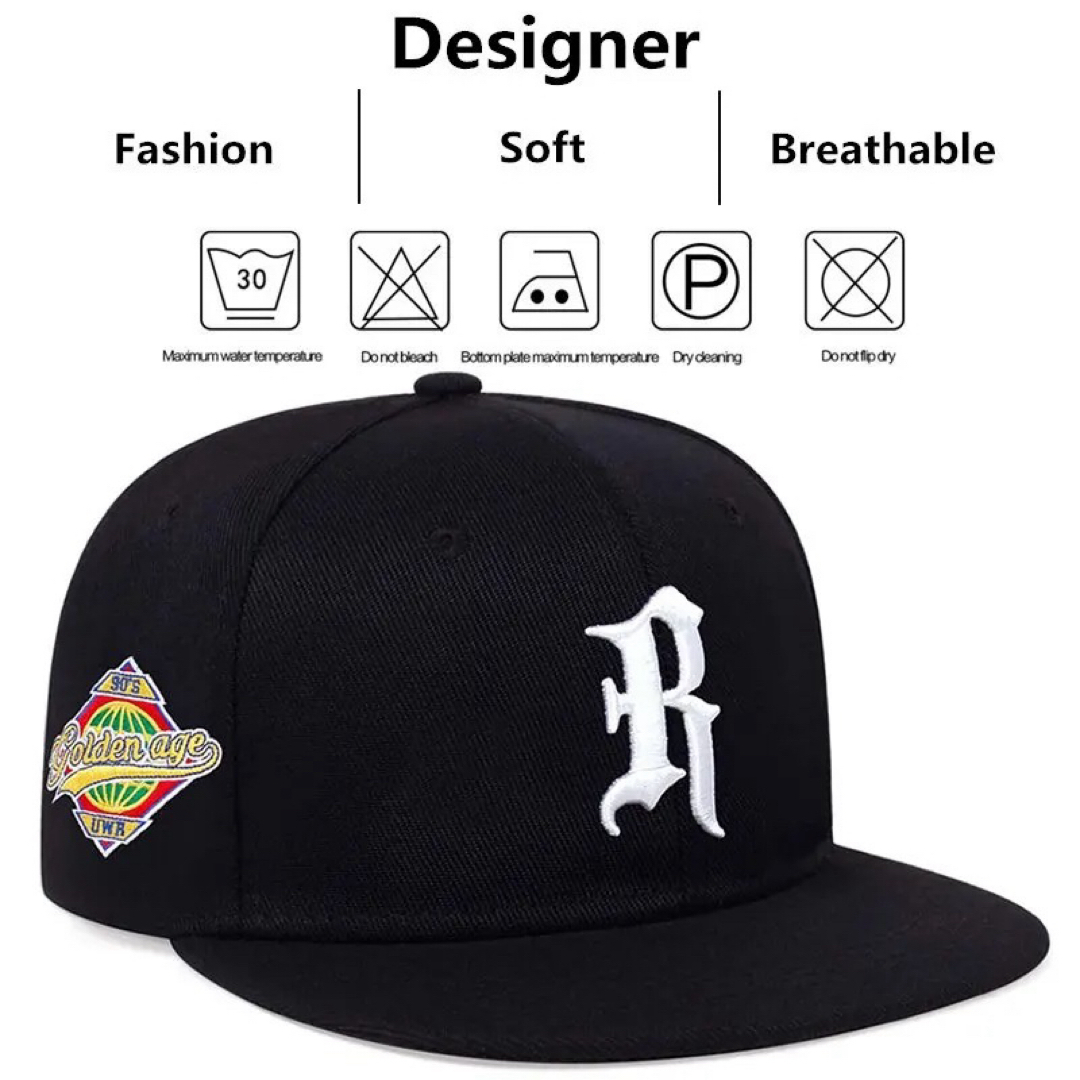 レア物新品 Rロゴ ブラックキャップ 帽子LA ベースボール ストリートレア  メンズの帽子(キャップ)の商品写真